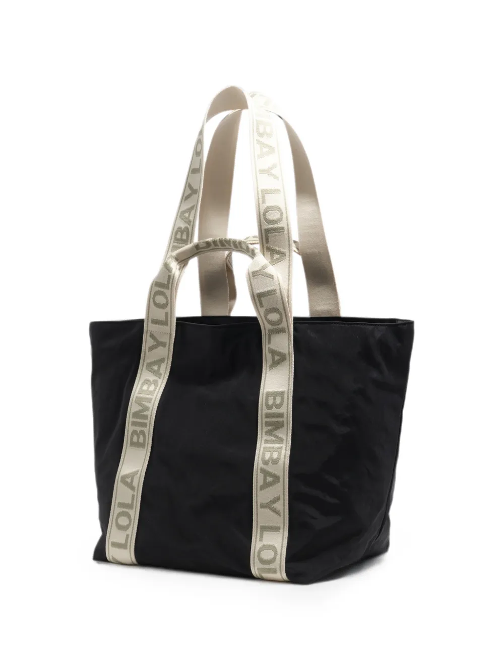 BIMBA Y LOLA Grote grafiet nylon tas Zwart