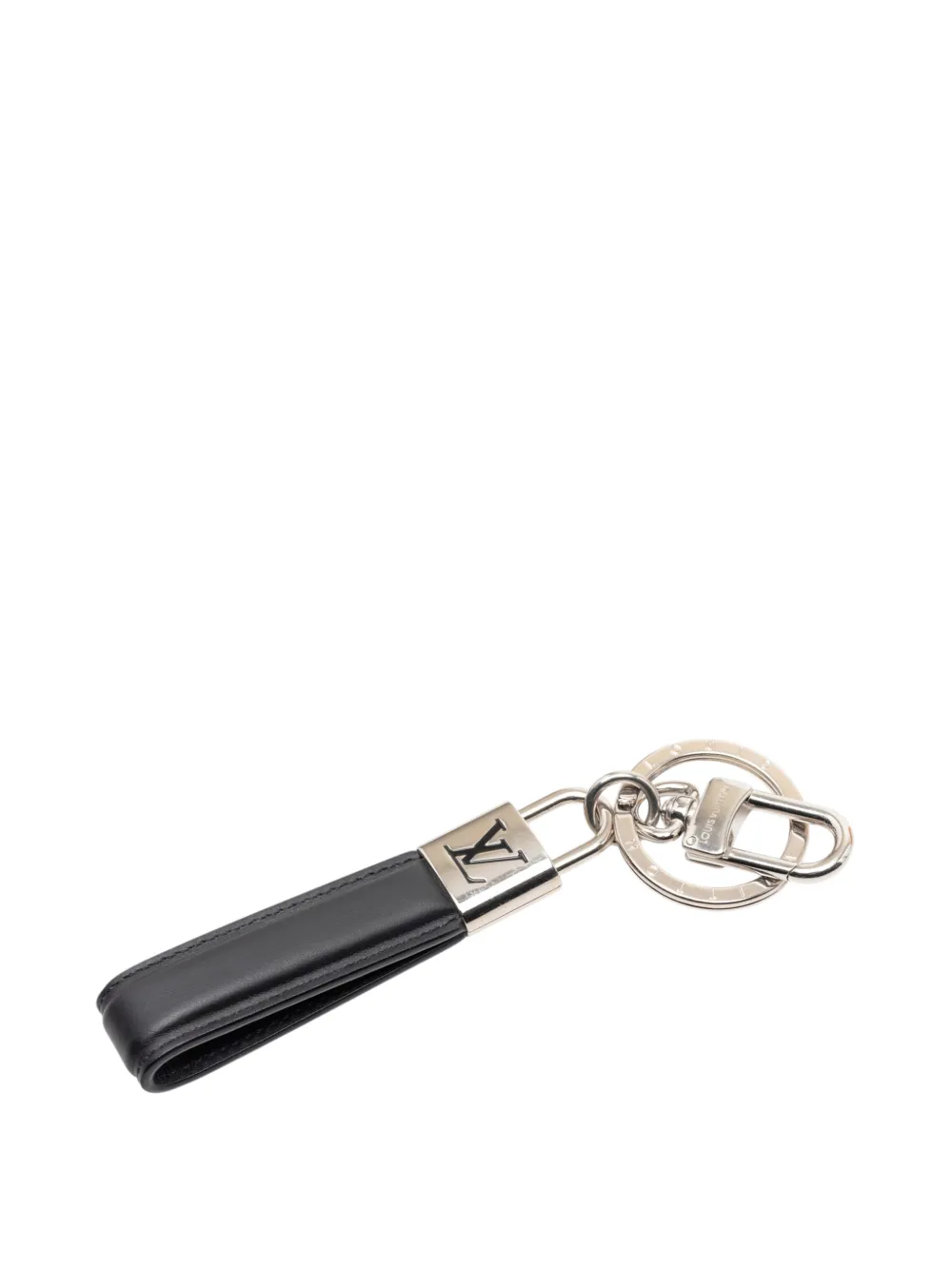 Louis Vuitton Pre-Owned 2022 Leather Dragonne LV Padlock Bag Charm and key holder - Nero