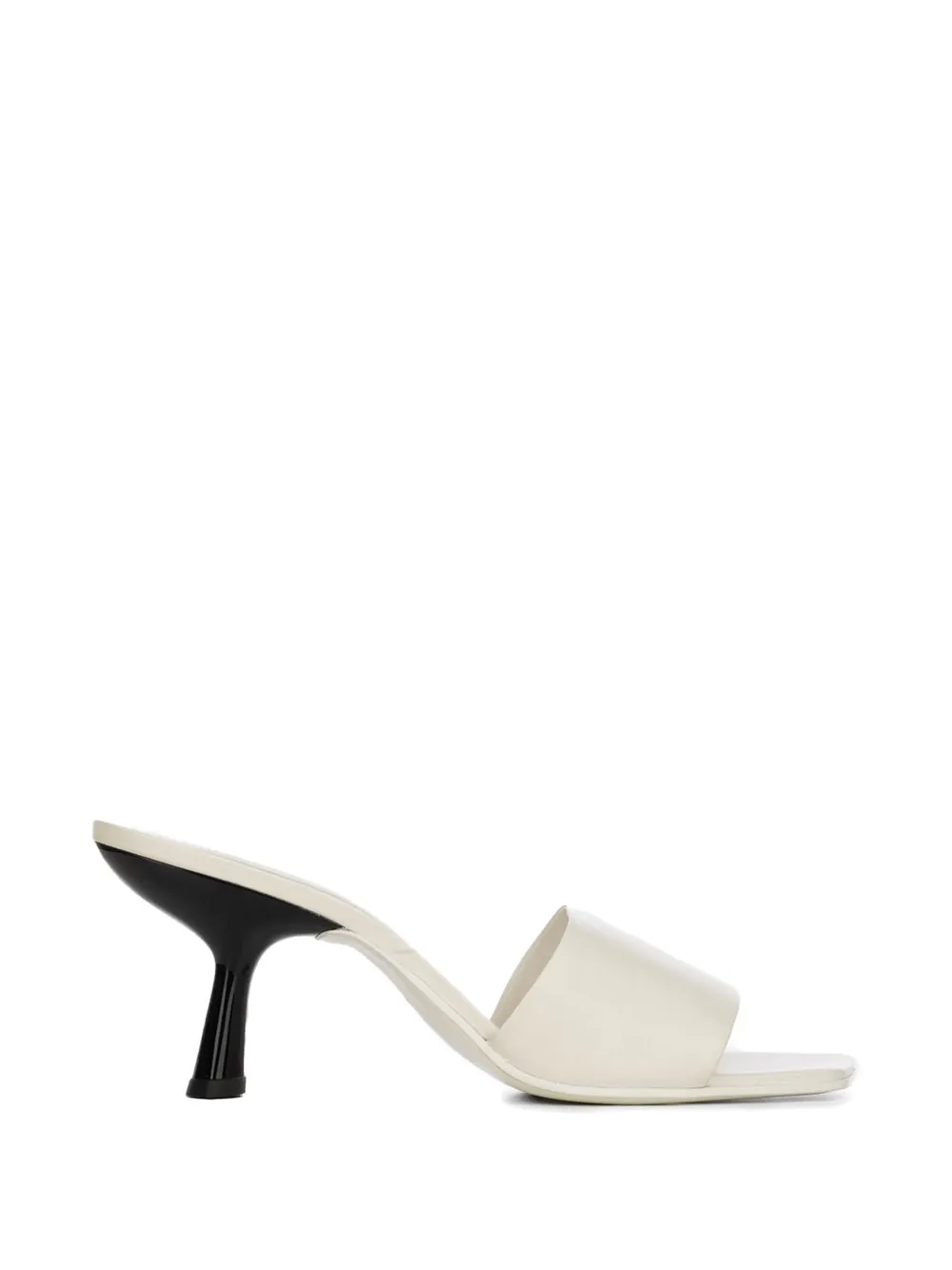Vicini Leather Heeled Sandals In White