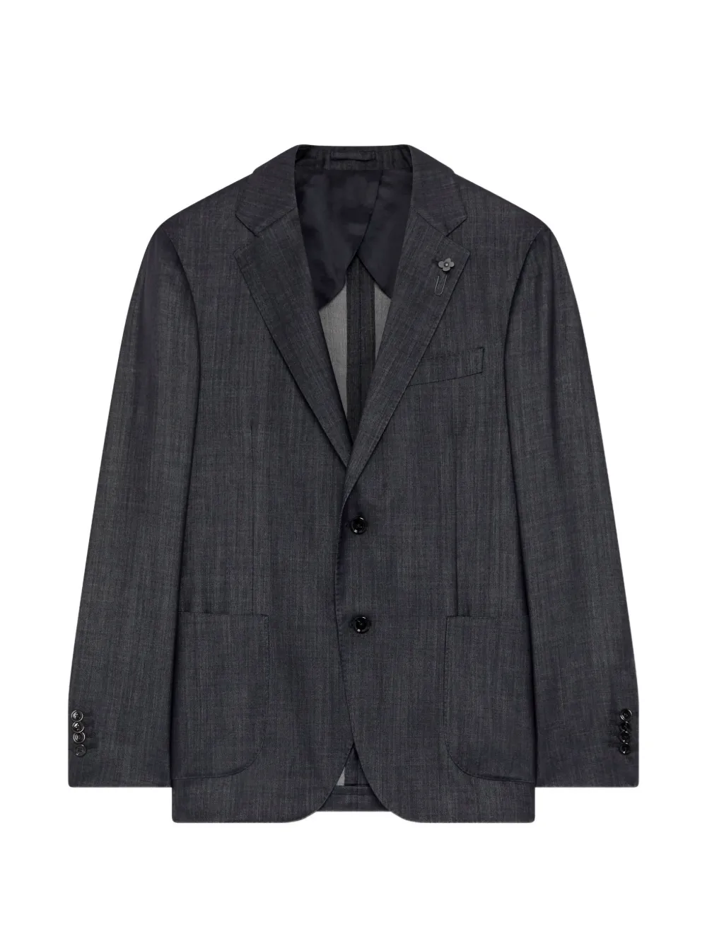 Lardini Blazer monopetto effetto denim - Grigio