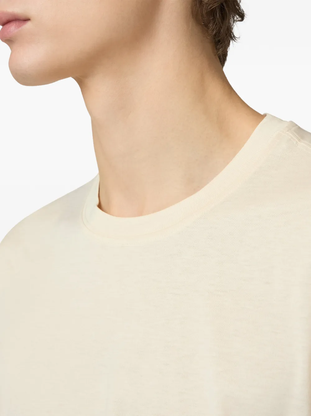 Lardini Geribbeld T-shirt Beige