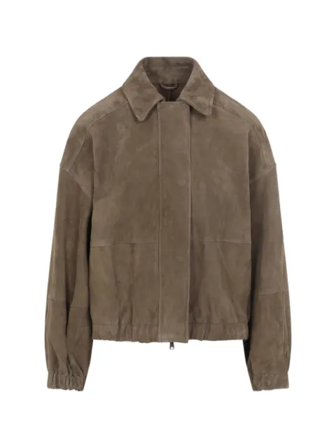 Brunello Cucinelli suede zip-up jacket