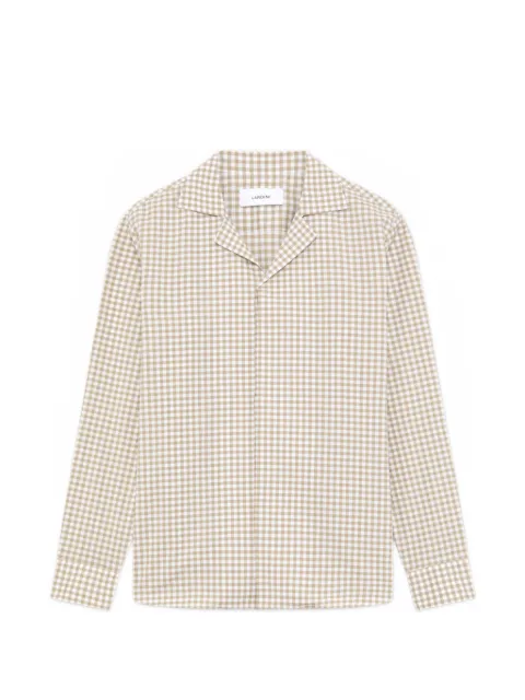 Lardini check-pattern cotton shirt