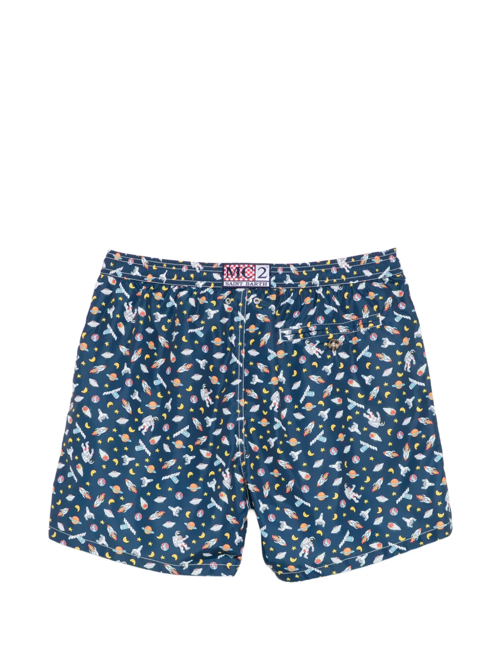 MC2 Saint Barth Zwembroek met astronautprint Blauw