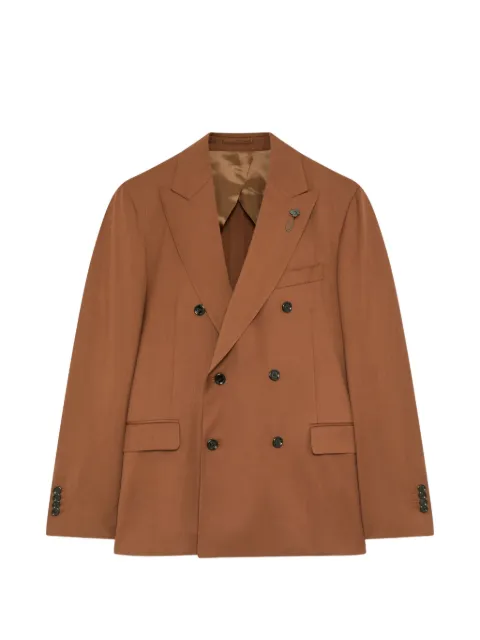 Lardini double-breasted peak-lapel jacket
