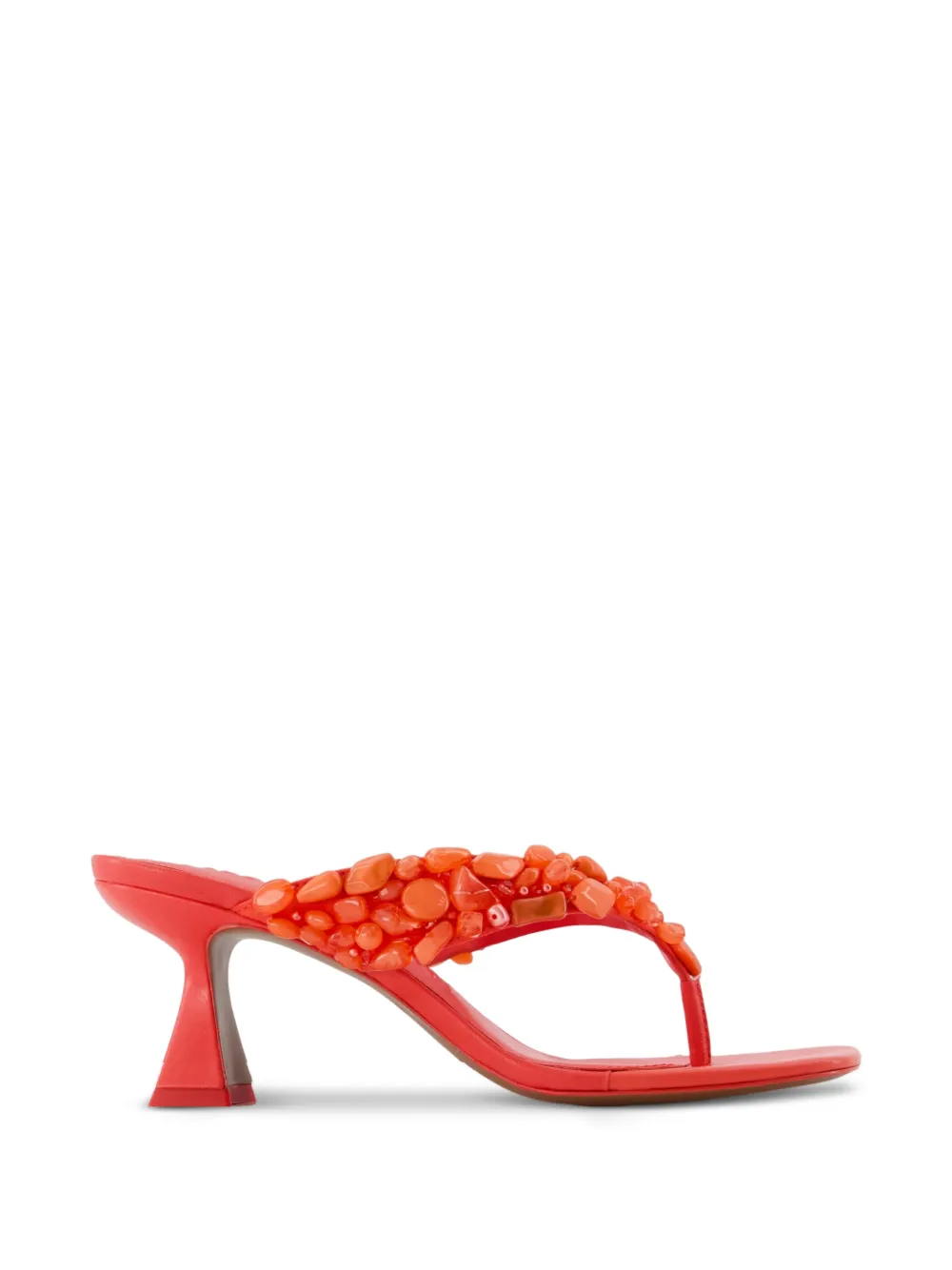 Cult Gaia Abi bead-embellished sandals Oranje