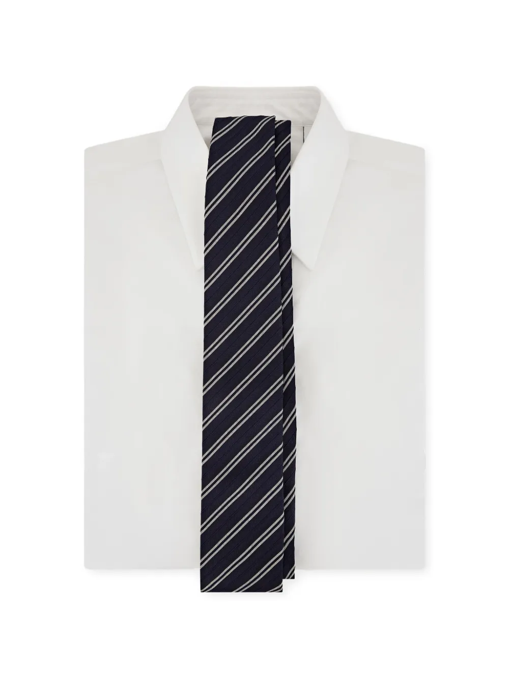 Lardini Corbata A Rayas En Jacquard - Azul 