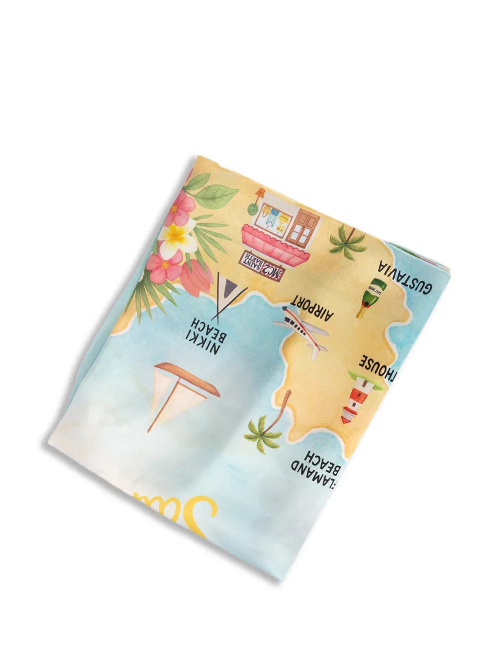 MC2 Saint Barth Sjaal met map-print Blauw