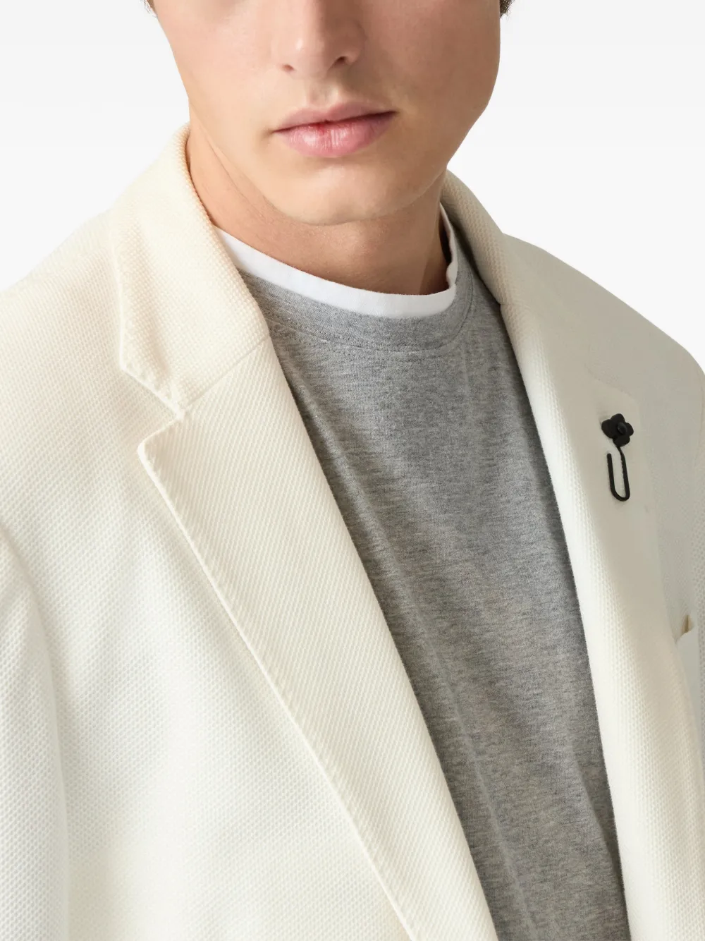 Lardini Blazer met enkele rij knopen Beige