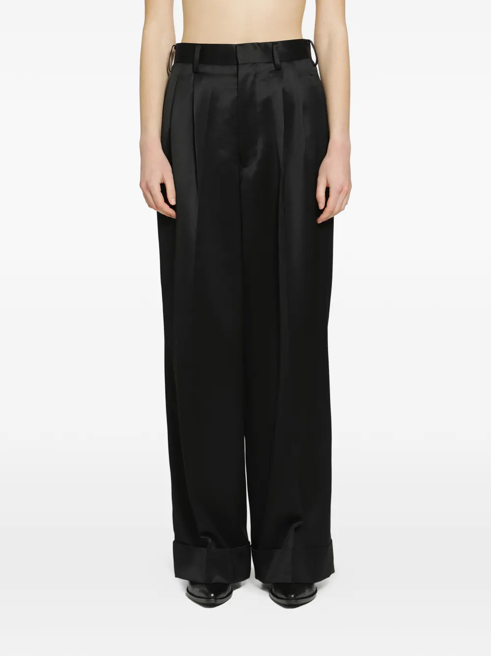 Junya Watanabe pleated trousers - Nero