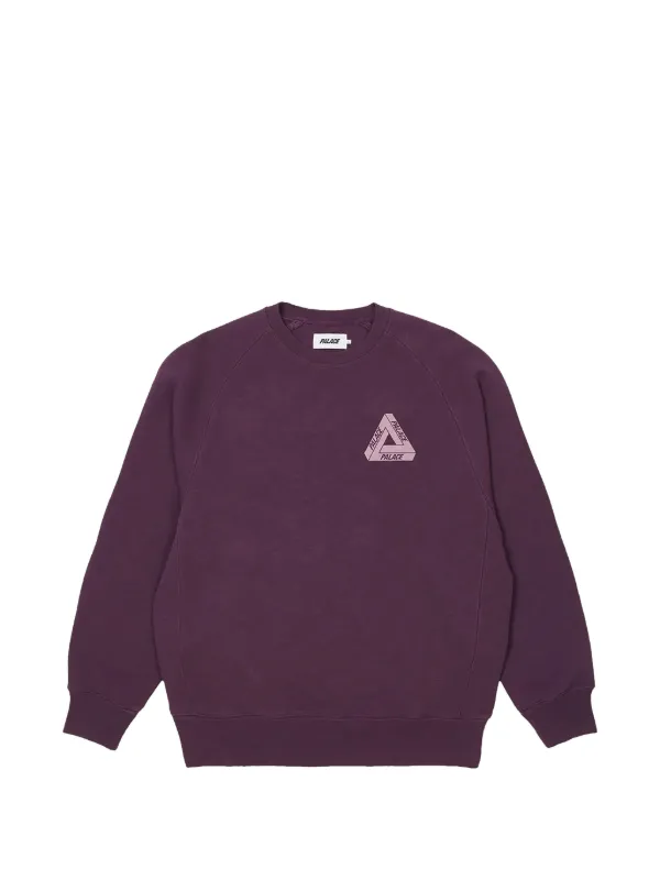 Palace Tri-Ferg Slub crew-neck Sweatshirt | Purple | FARFETCH