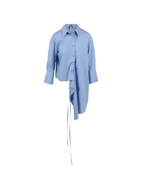 BALOSSA Chiara asymmetric pinstripe-pattern shirt