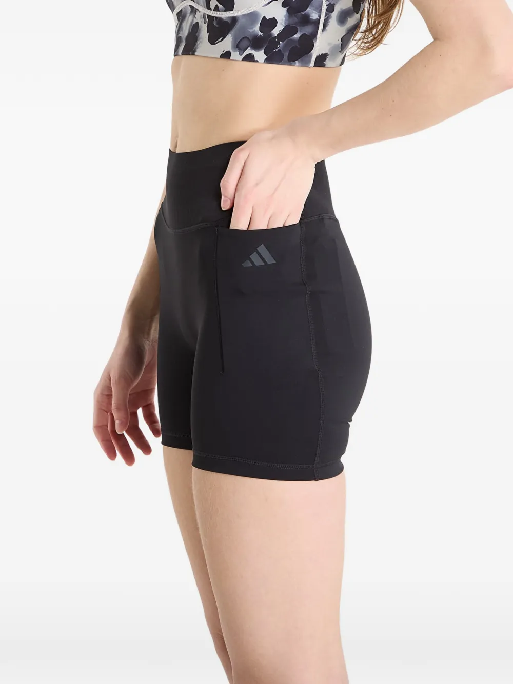 adidas Optime Power shorts met logoprint Zwart