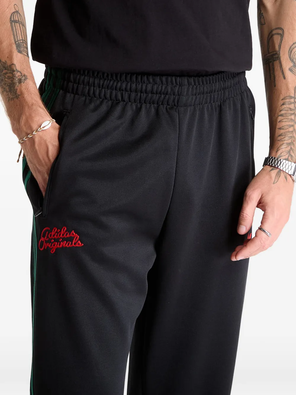 adidas Firebird trainingsbroek met zijstreep Zwart
