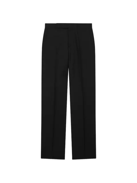 Lardini flat-front wool-mohair trousers