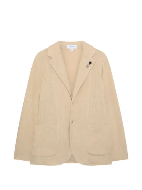 Lardini single-breasted ribbed jacket