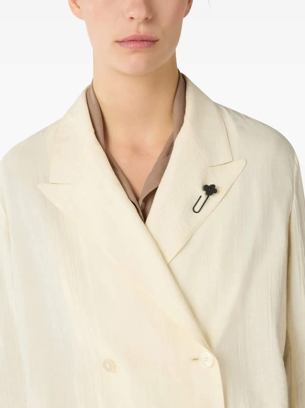 Lardini Gedeconstrueerde blazer met enkele rij knopen Beige