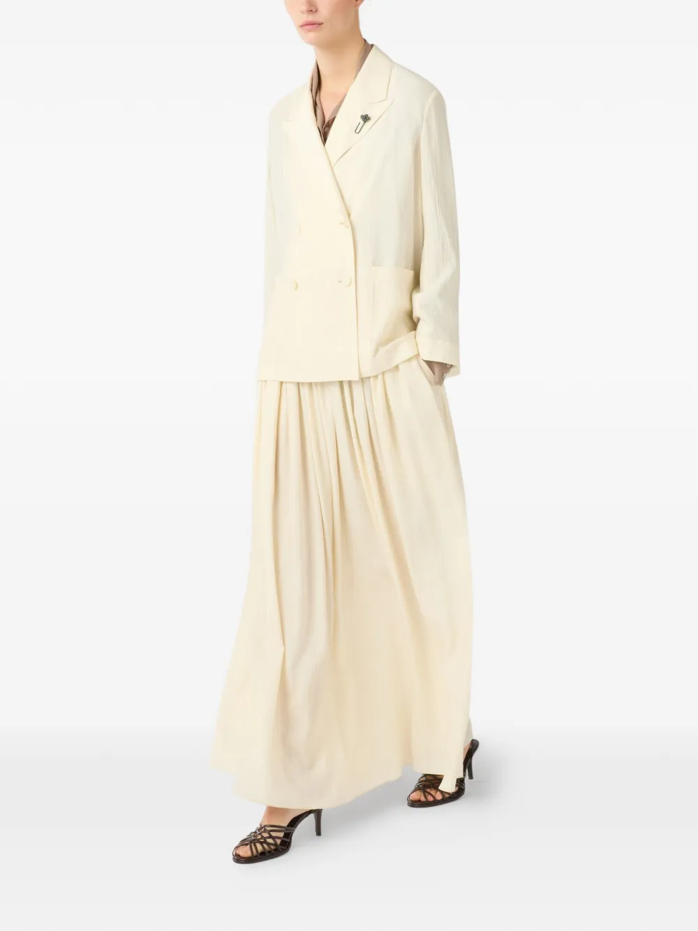  Lardini Blazer Picasso Con Doble Botonadura - Neutro 