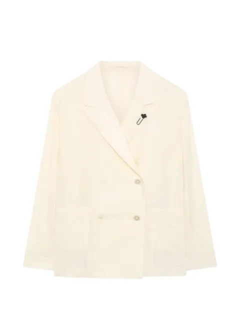 Lardini double-breasted deconstructed blazer