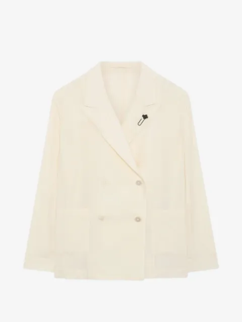 Lardini double-breasted deconstructed blazer