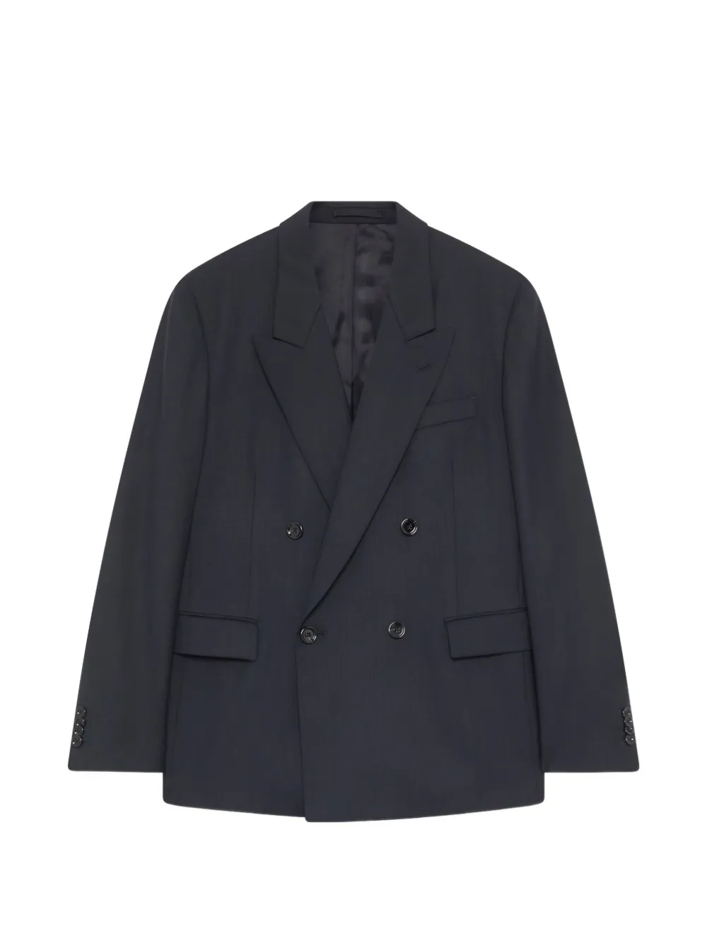 Lardini Man Suit Lead Size 46 Virgin Wool In Blue
