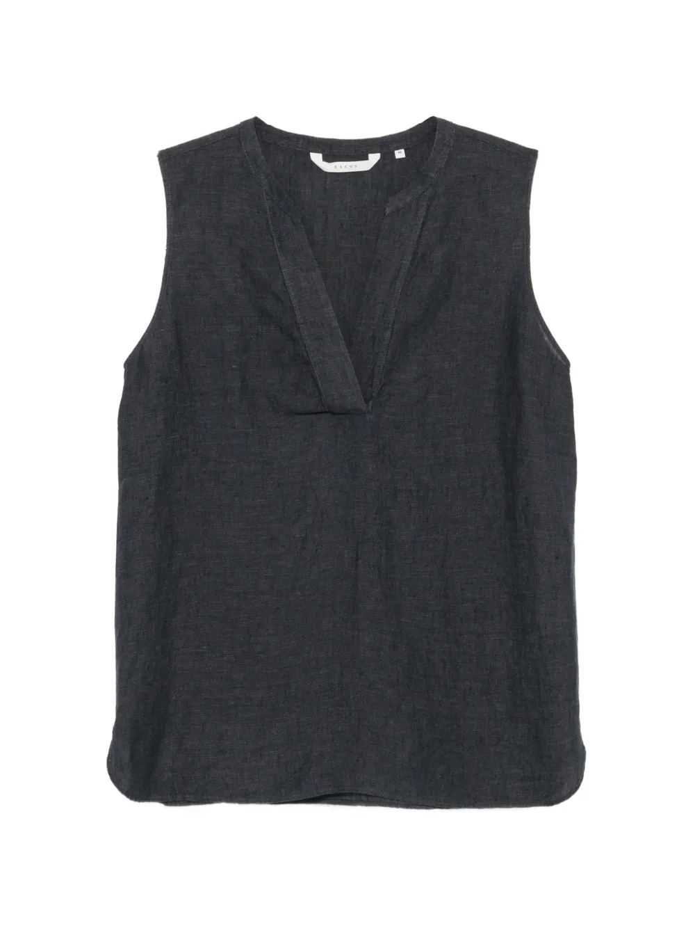 Xacus Selma V-neck Sleeveless Top In Gray