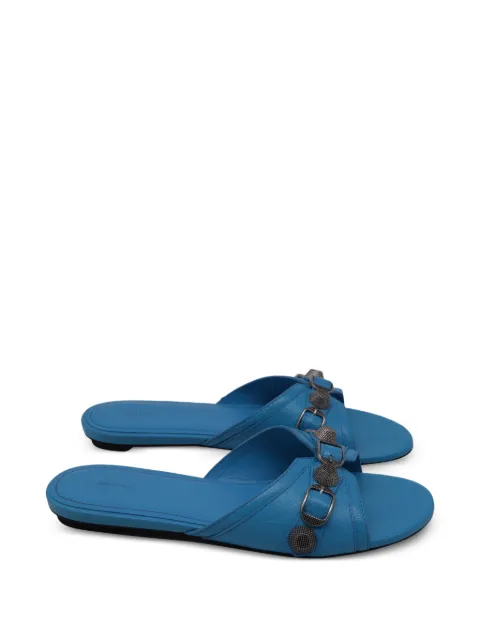 Balenciaga Pre-Owned Cagole leather flat sandals