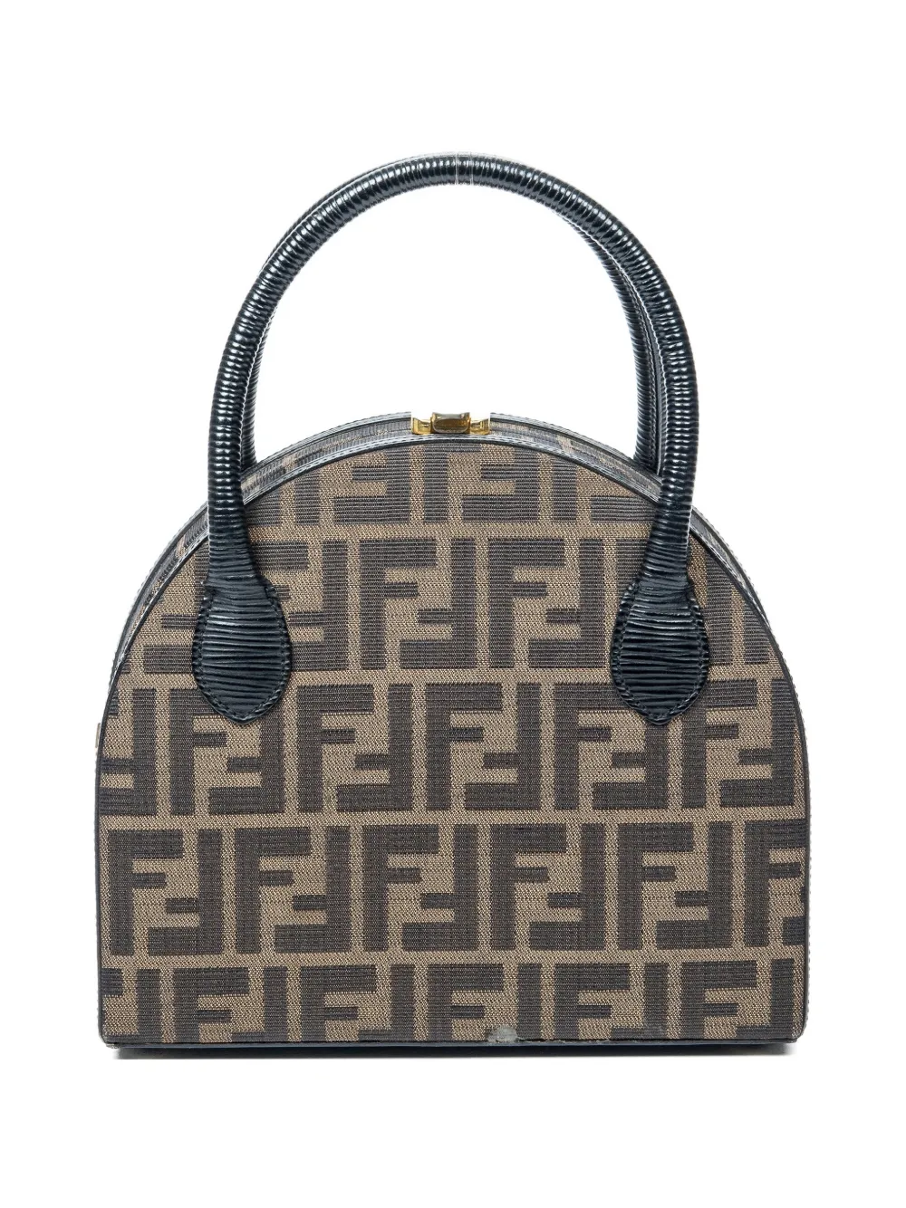 Pre-owned Fendi Zucca Canvas Handbag In Neutral