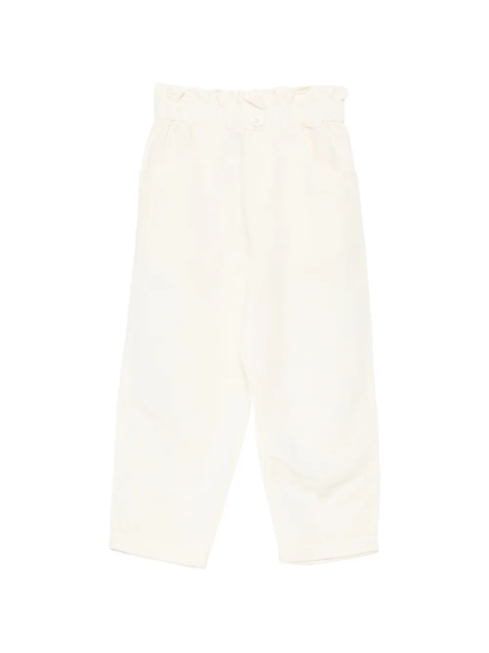 LALALU paperbag-waist trousers - Toni neutri