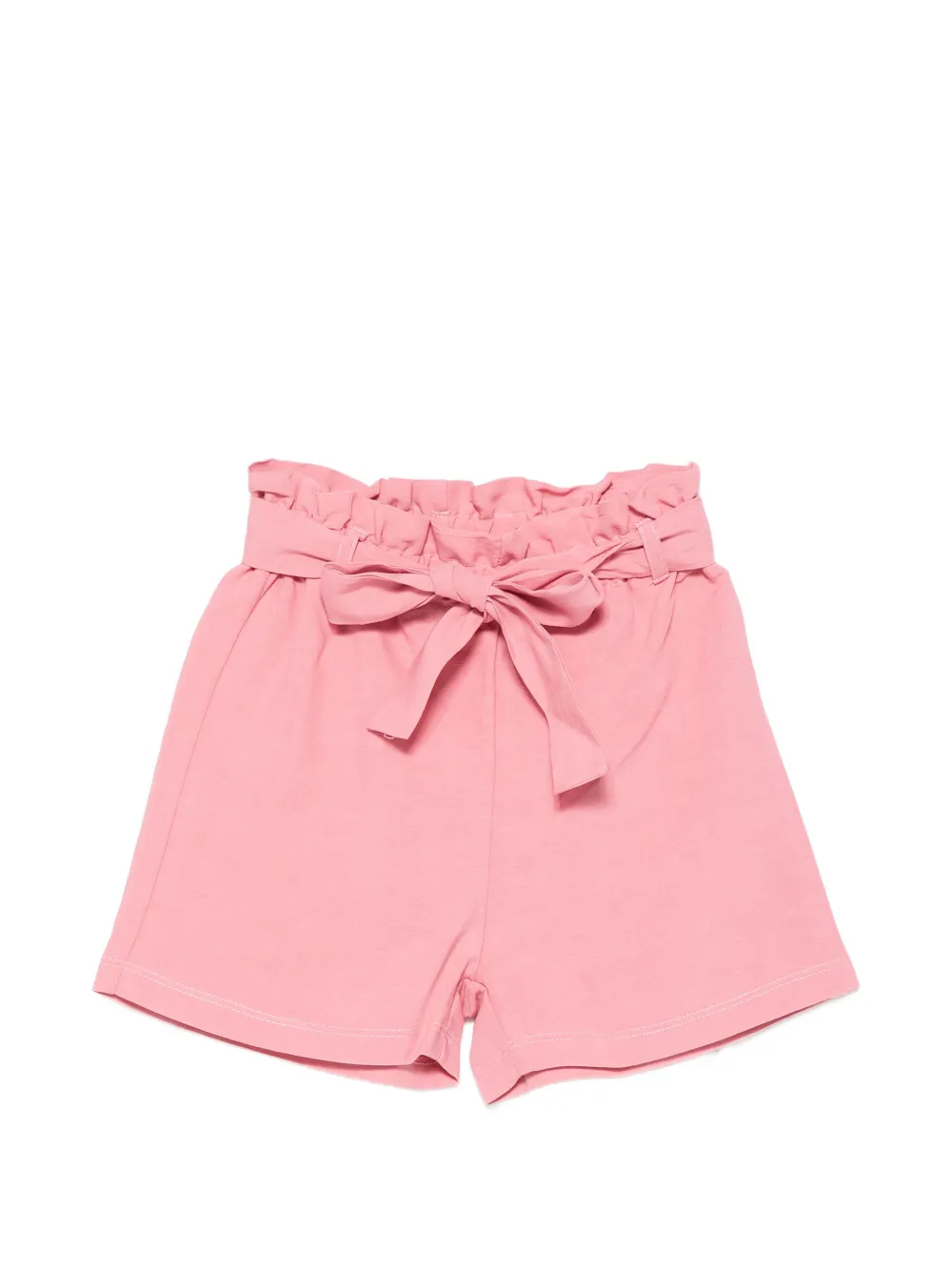 LALALU paperbag-waist belted shorts - Pink