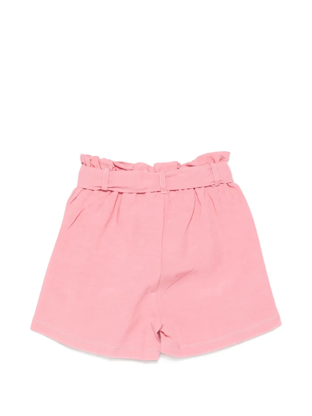  Lalalu Pantalones Cortos Con Cintura Paperbag - Rosa 
