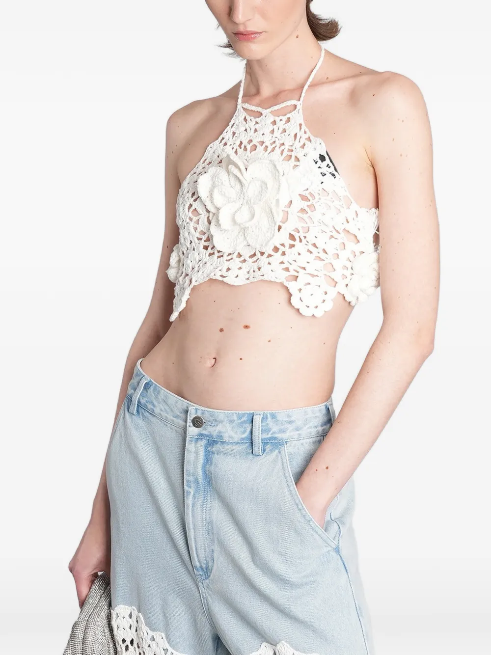  Giuseppe Di Morabito Top De Macramé - Blanco 