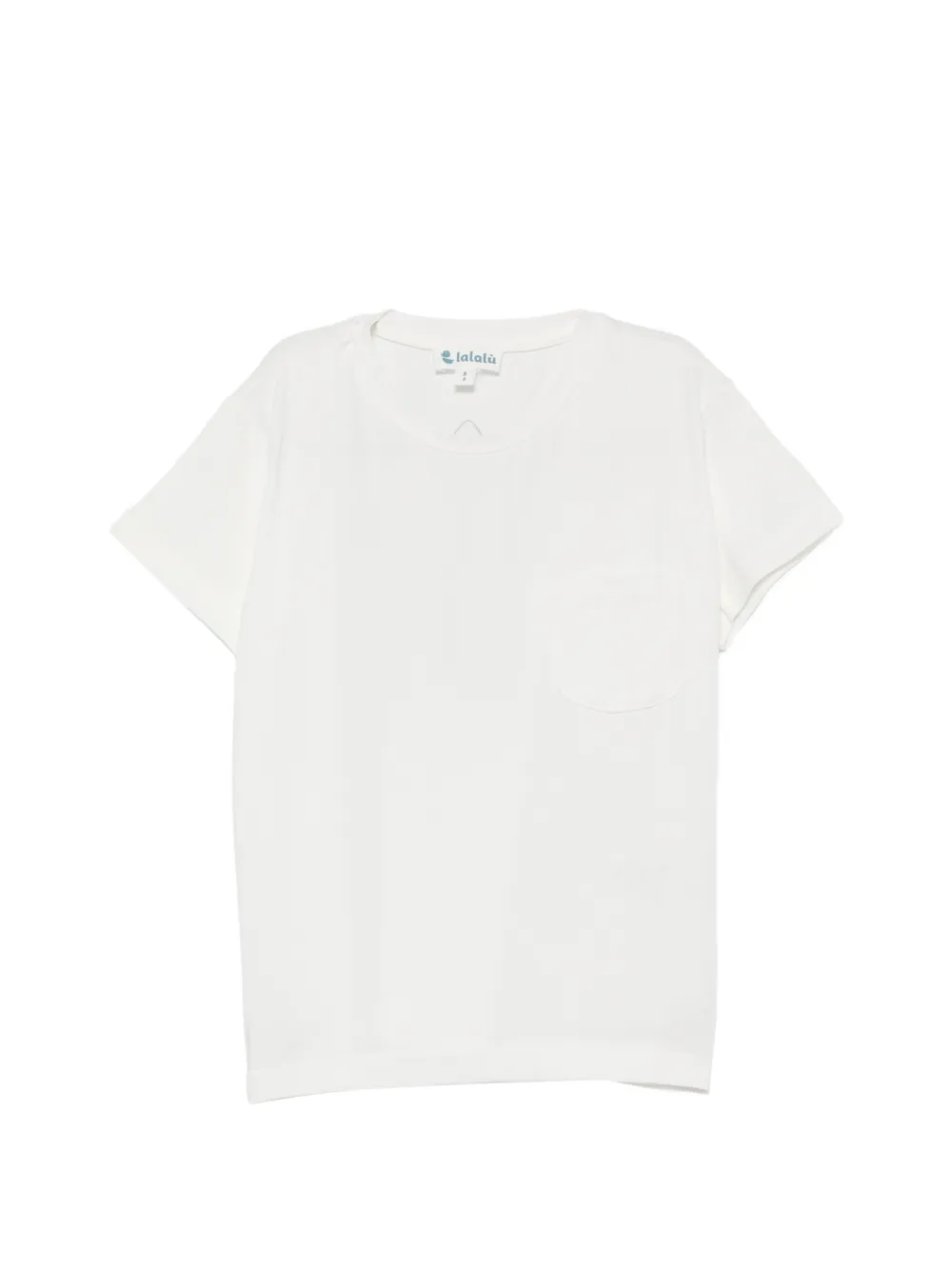 LALALU pocket-detail graphic-print T-shirt - Bianco