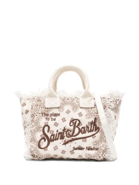 MC2 Saint Barth Kids paisley-print frayed tote bag