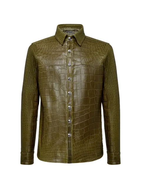 Billionaire Luxury crocodile-leather shirt jacket
