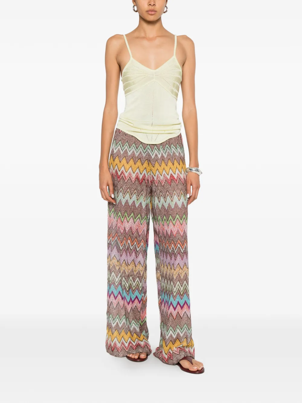 Missoni Broek met zigzagpatroon Beige