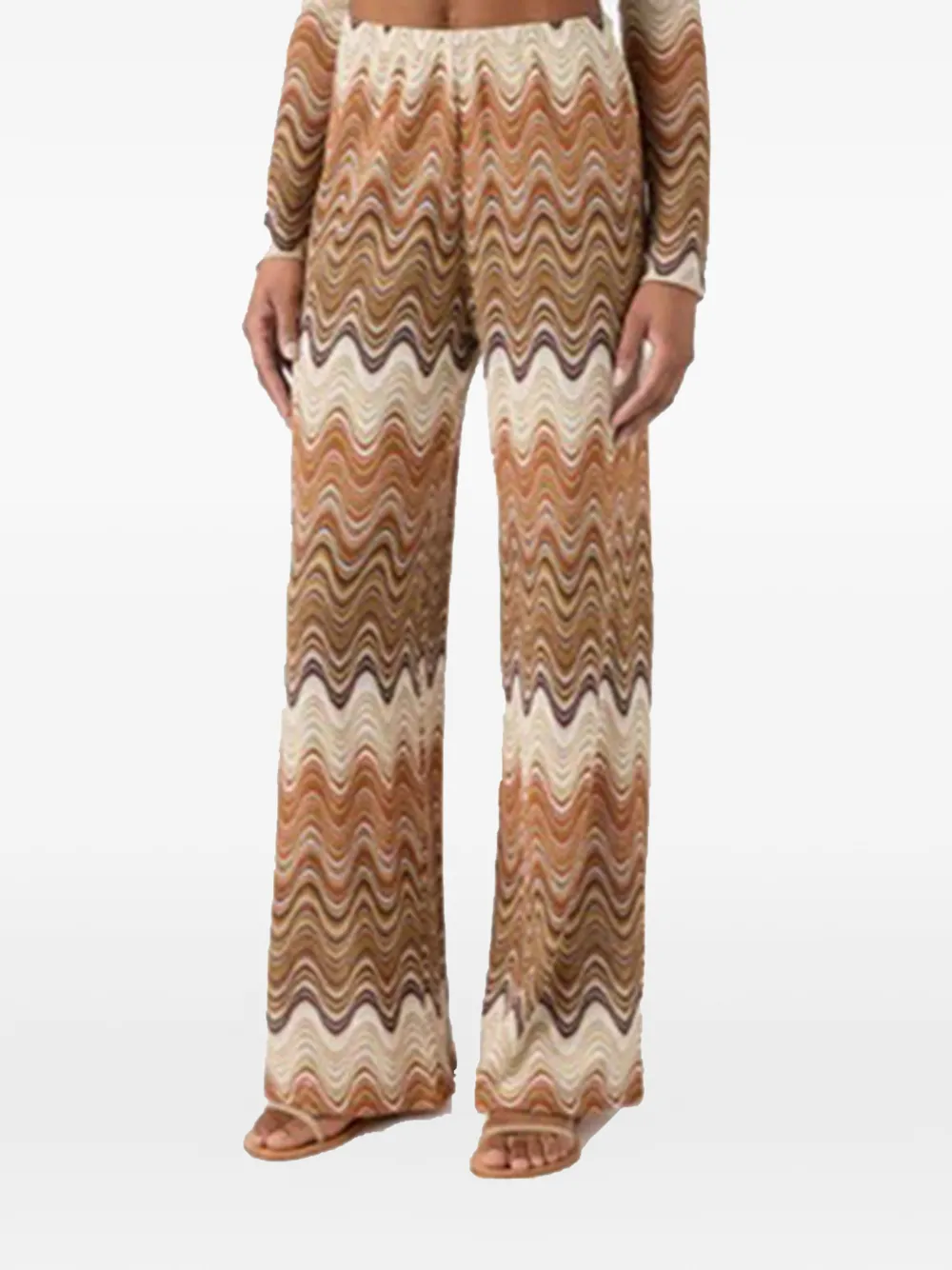 MC2 Saint Barth Amalia broek met zigzag patroon Bruin