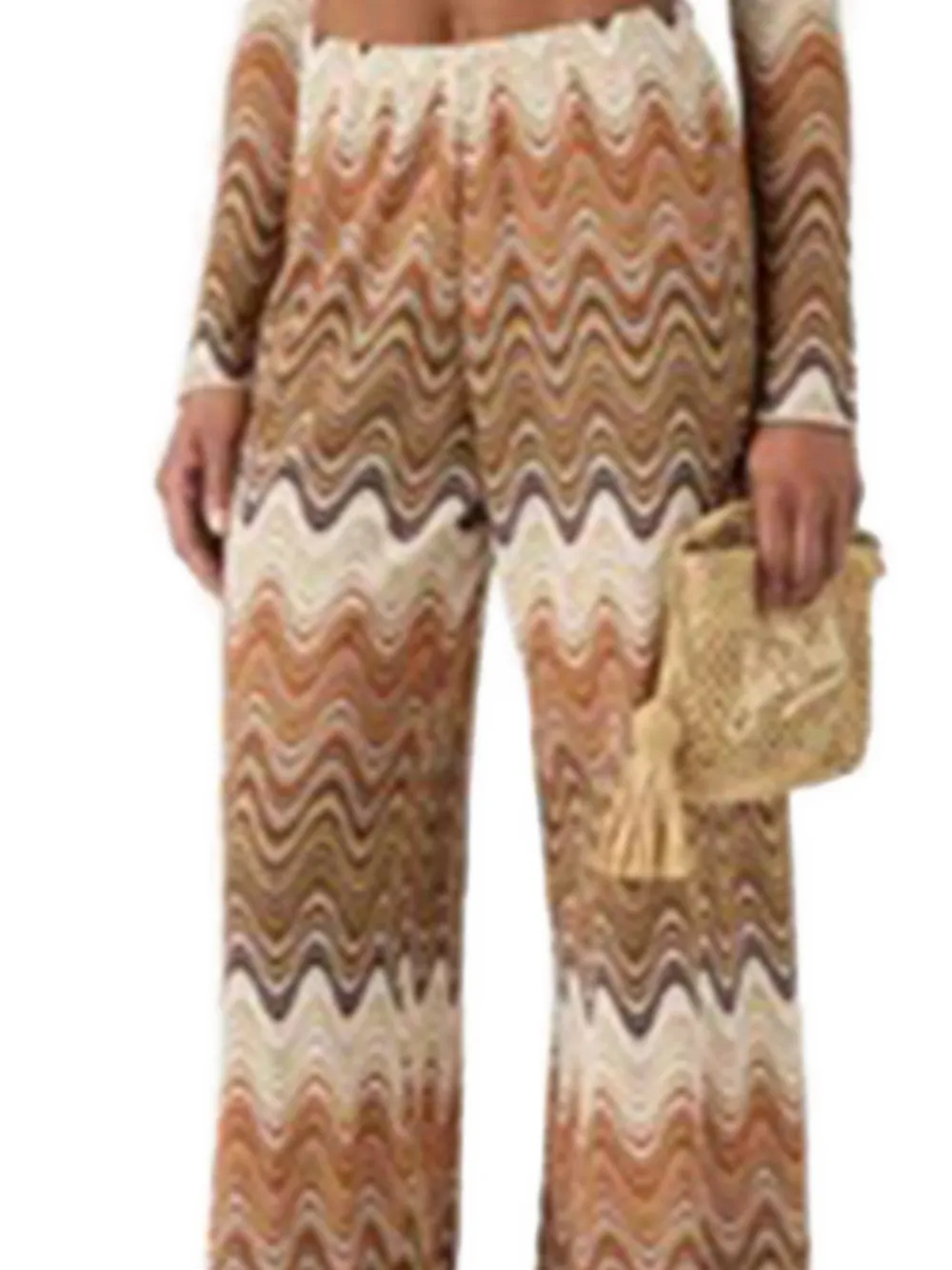MC2 Saint Barth Amalia broek met zigzag patroon Bruin