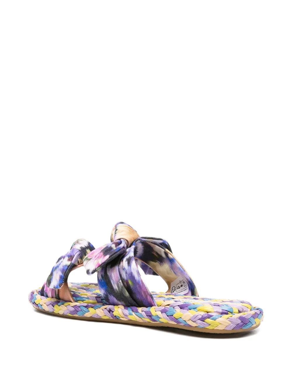 ZIMMERMANN Carousel geknoopte sandalen met bloemenprint Paars