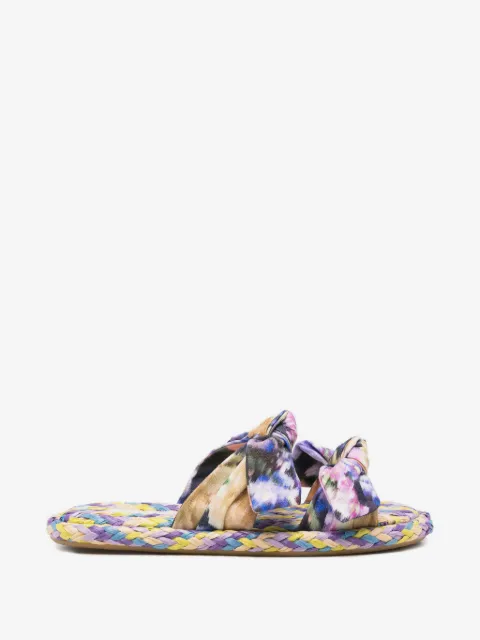 ZIMMERMANN Carousel floral-print knotted sandals
