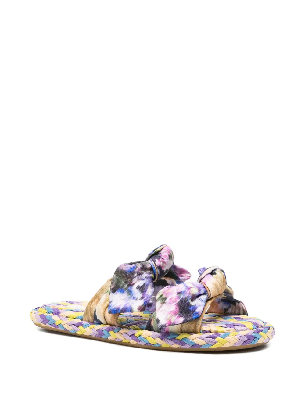 ZIMMERMANN Carousel geknoopte sandalen met bloemenprint Paars