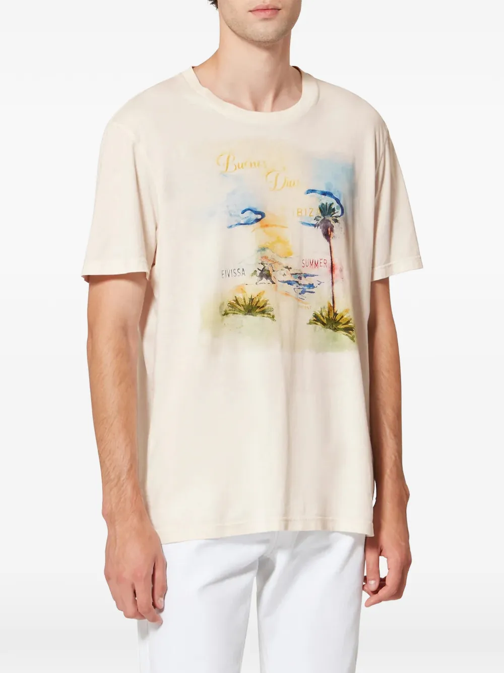 ISABEL MARANT Honore graphic-print t-shirt - Nude