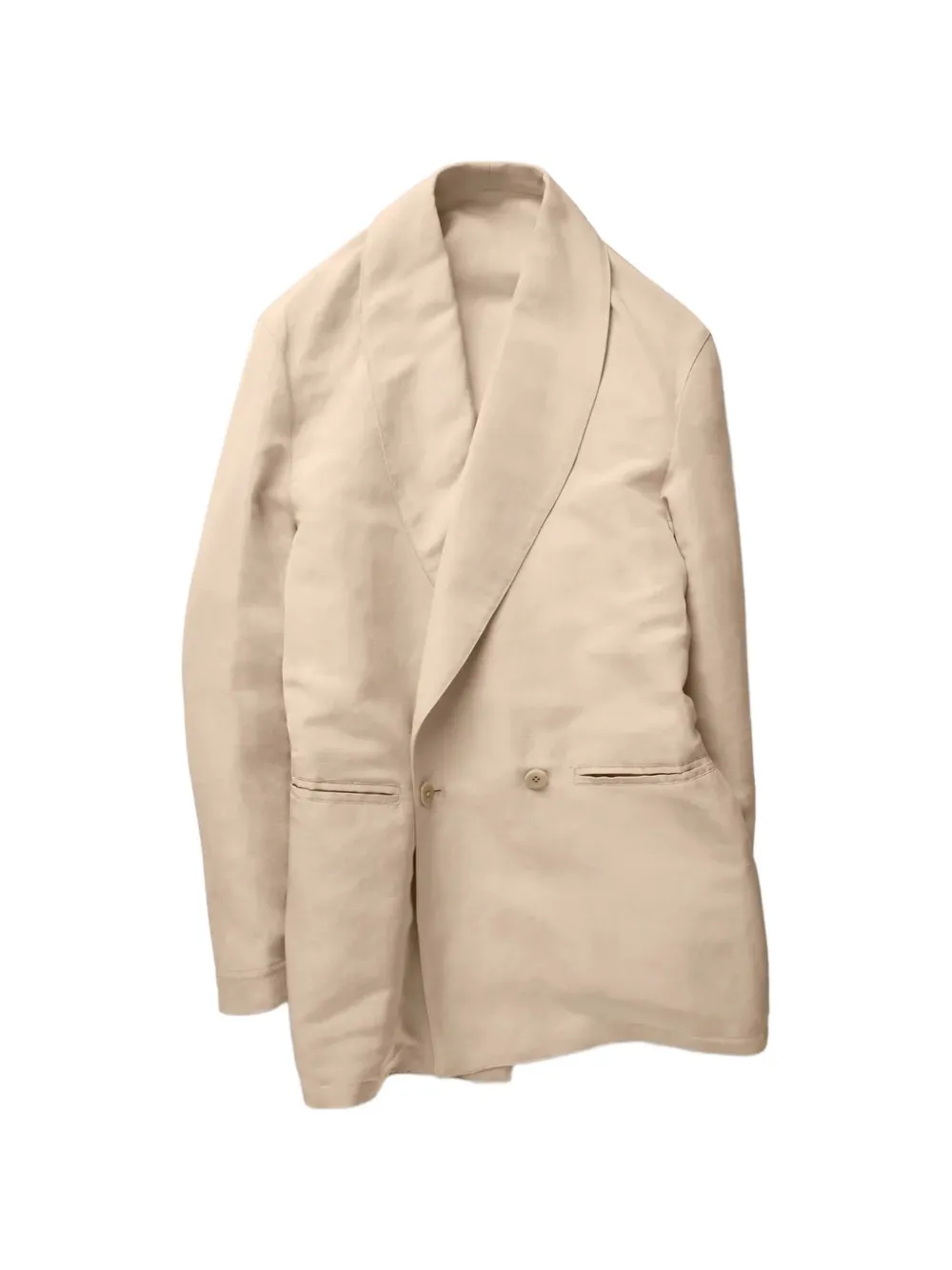 stoffa double-breasted shawl-lapel jacket - Toni neutri