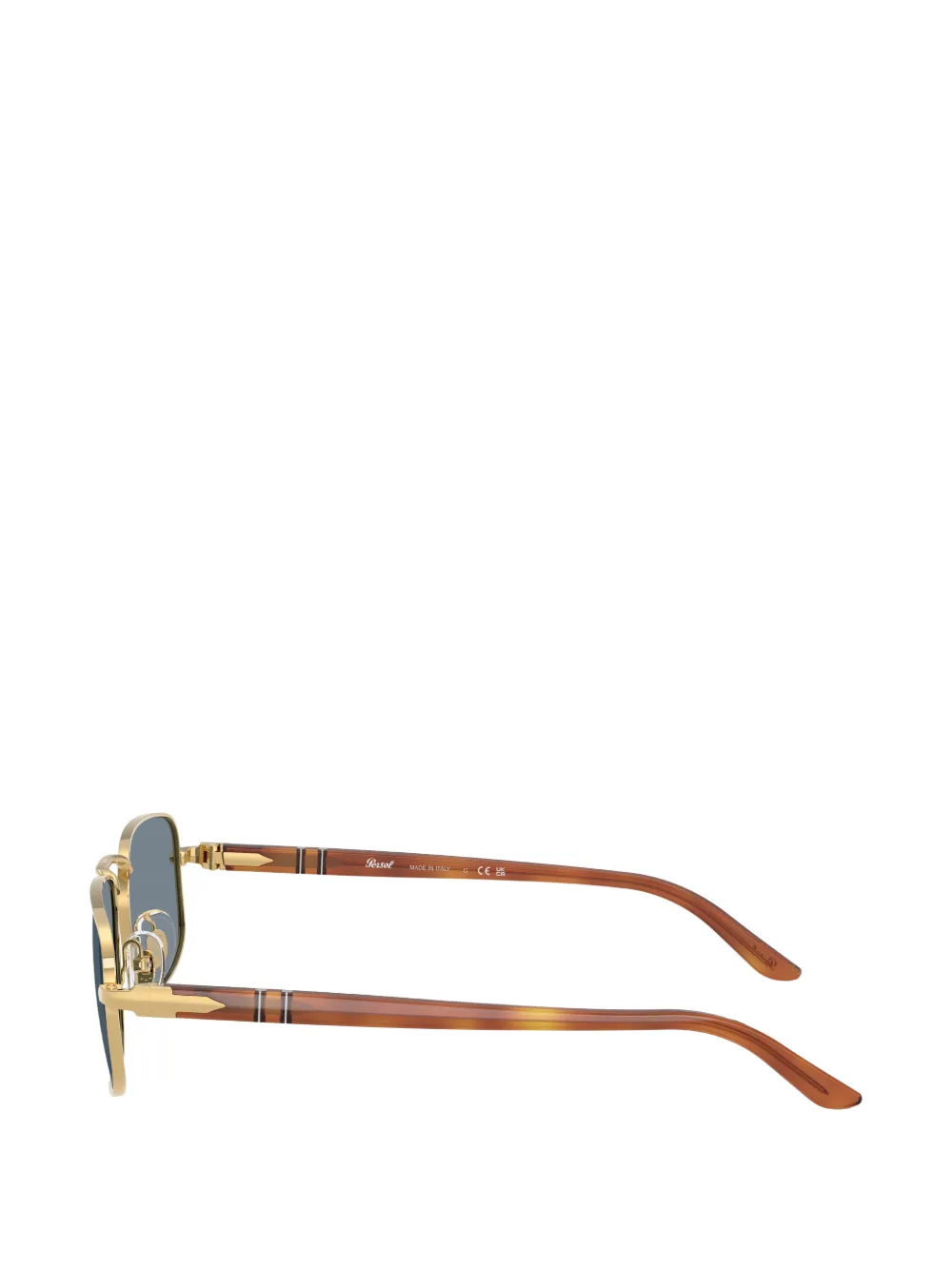 Persol Zonnebril met rechthoekig montuur Goud