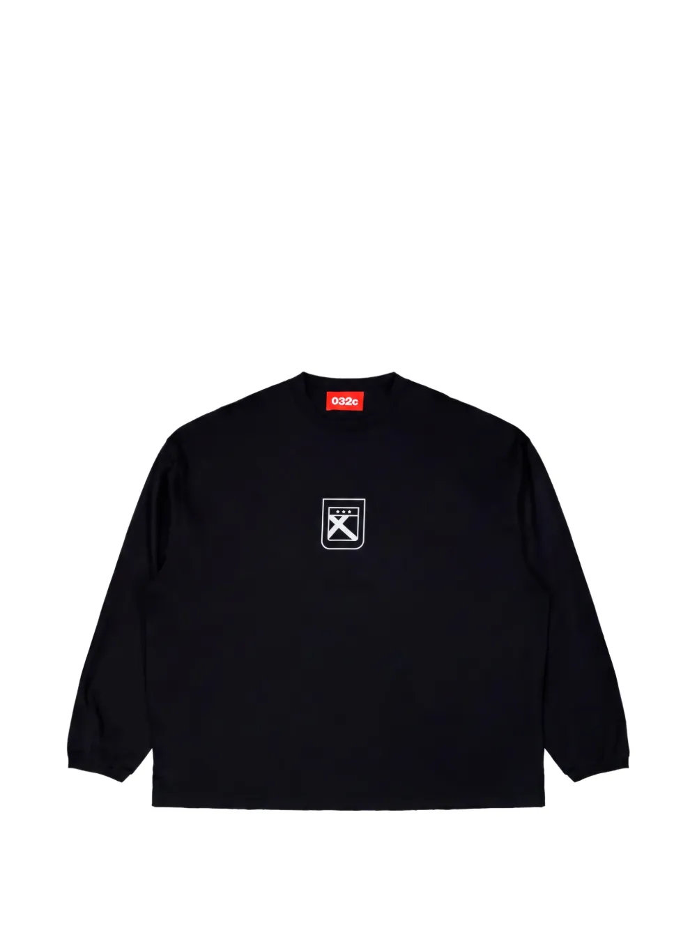 032c Fainting Cross Graphic-print Sweater In Black