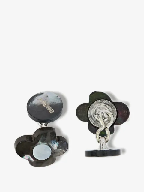 Lardini flower-shaped mother-of-pearl cufflinks