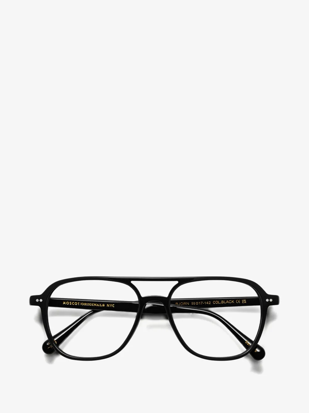 Moscot نظارة 'يورن' بإطار بايلوت | أسود | Image 1