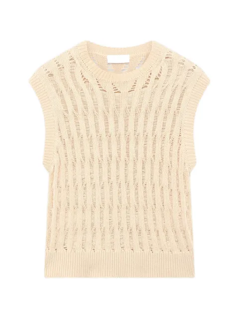 Lardini open-knit cotton vest