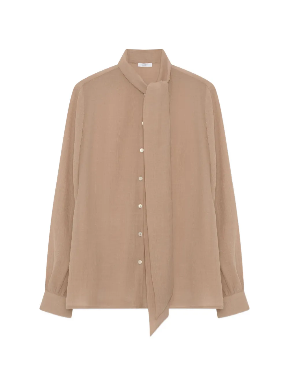 Lardini neck-bow creponne blouse - Toni neutri