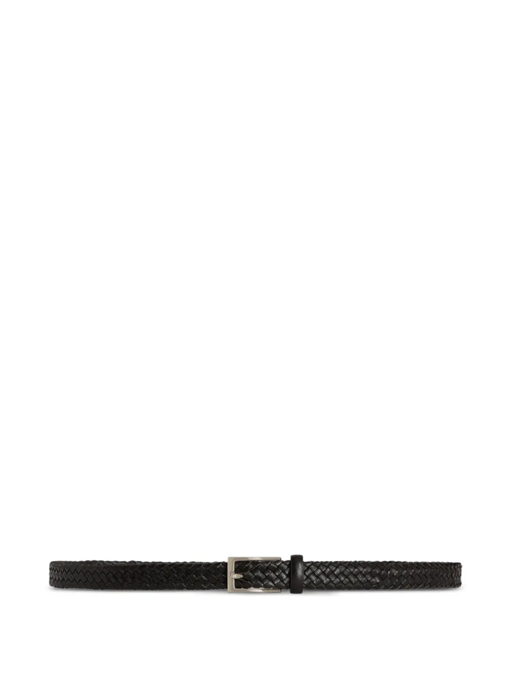 Lardini braided leather belt - Black